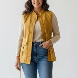 New Directions Mustard Sleeveless Vest